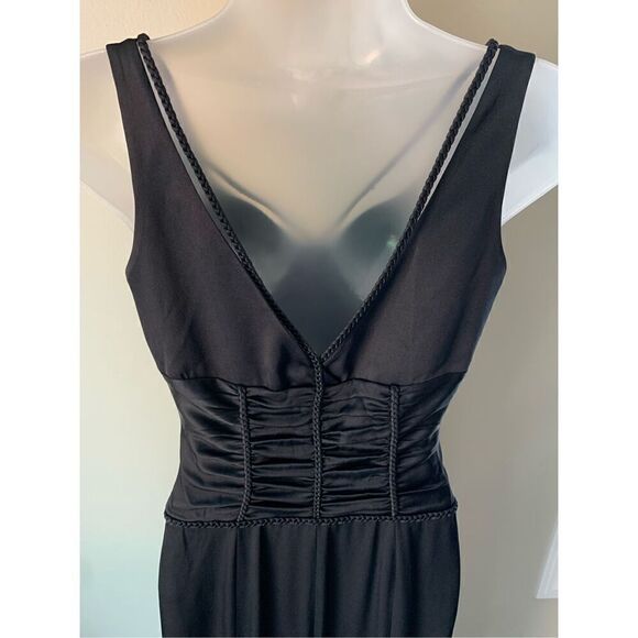Ellie Tahari 100% Silk Black Maxi Formal Dress - Picture 4 of 11